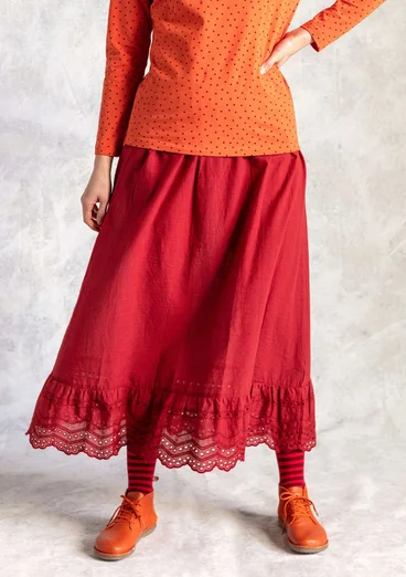 “Pytte” woven organic cotton underskirt - agate red