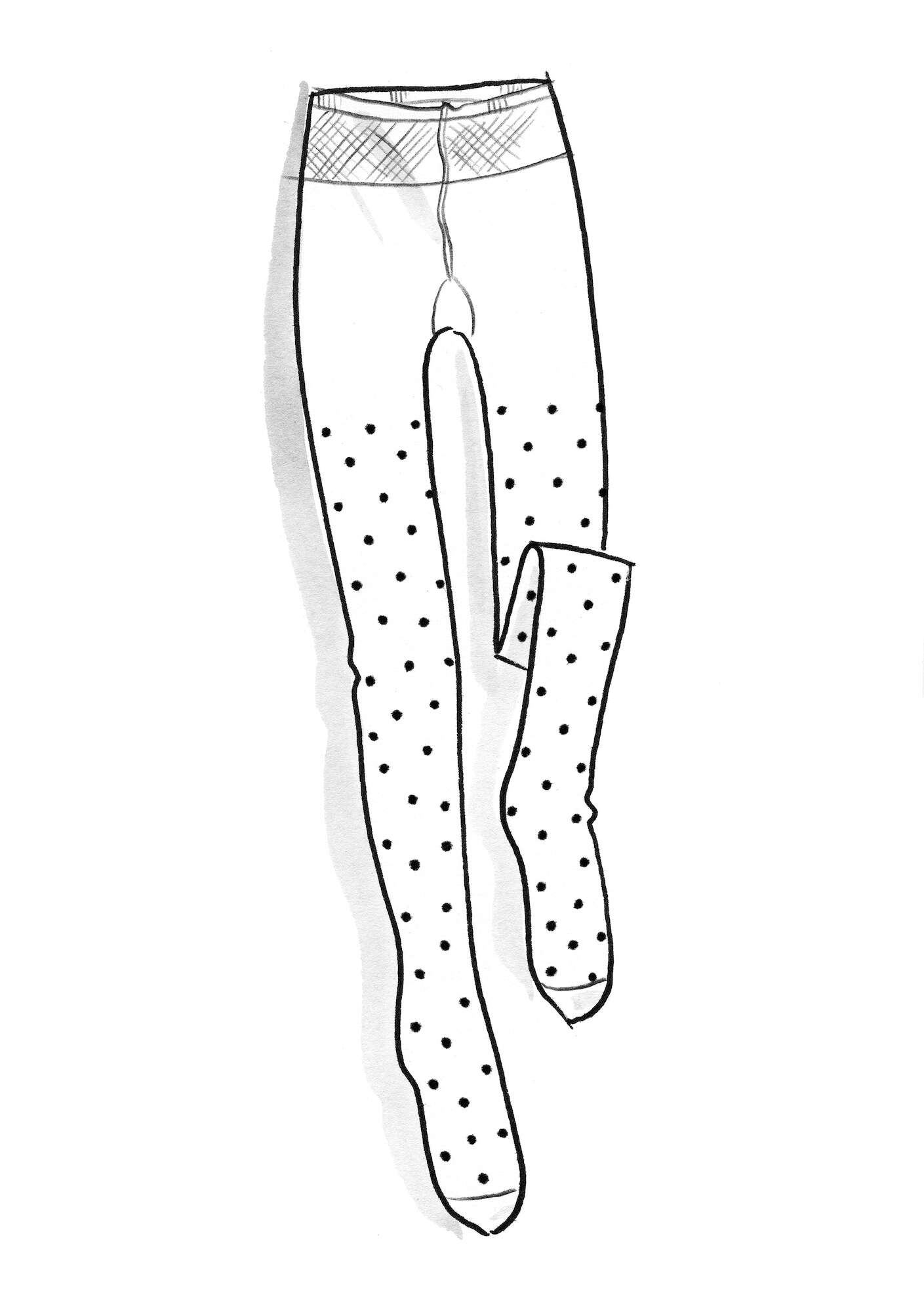Dotted tights in recycled polyamide
