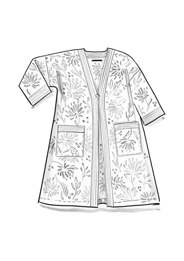 Kimono "Ayaka" en coton biologique - cerise