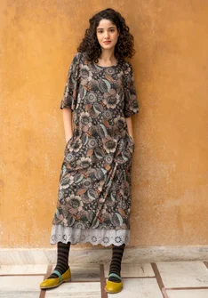 Robe "Hana" en jersey de coton biologique/modal - noir