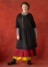 “Wanja” woven organic cotton dress (black S)