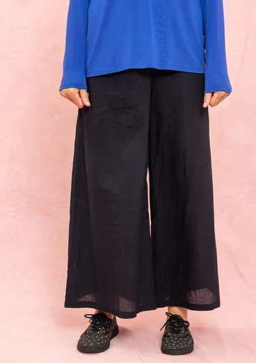 Kangashousut ekopuuvillaa - musta