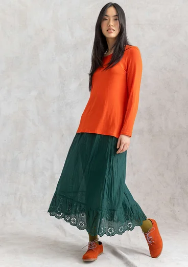 Jupon en coton biologique tissé - vert forêt humide