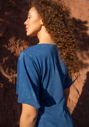 “Carmen” jersey dress in organic cotton/modal - porcelain blue
