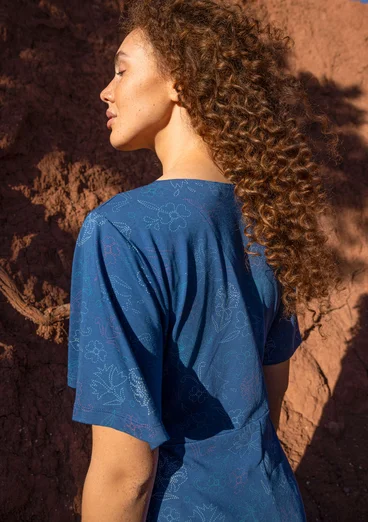 “Carmen” jersey dress in organic cotton/modal - porcelain blue