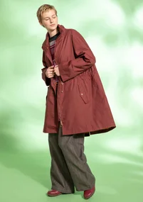 �“Madison” parka in organic cotton - beetroot