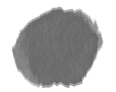 A blob of grey watercolour.