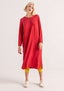 “Contour” jersey dress in lyocell/spandex parrot red thumbnail