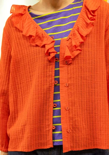 Webbluse „Amelie“ aus Bio-Baumwolle - chili