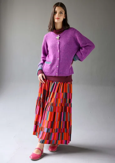 “Stripe” alpaca blend cardigan - mayflower