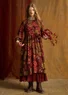 Gemustertes Kleid „Kiara“ aus Viskose (aubergine L)