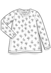 “Stella” jersey top in organic cotton/spandex