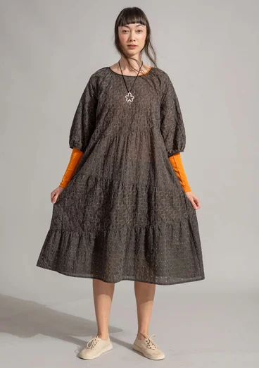 Webkleid „Duha“ aus Bio-Baumwolle - dunkelaschgrau