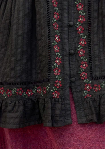 Geweven tuniek "Nome" van biologisch katoen - zwart