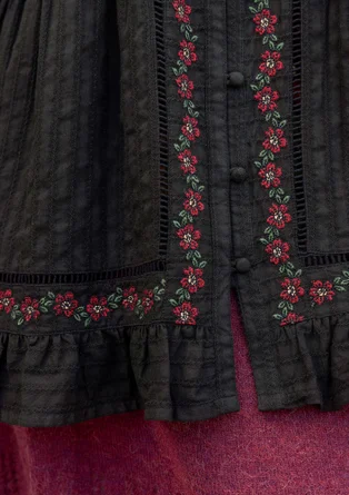 Geweven tuniek "Nome" van biologisch katoen - zwart