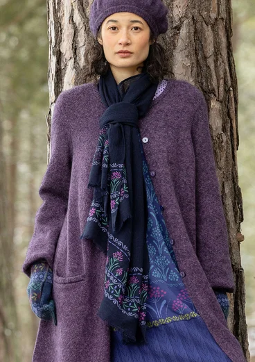 Webschal „Kiruna“ aus Wolle - tinte