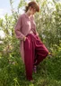 Pantalon "Ottilia" en coton biologique tissé (raisin XS)