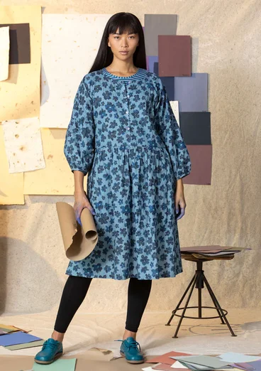 “Petunia” woven organic cotton dress - light blue