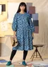 “Petunia” woven organic cotton dress (light blue S)