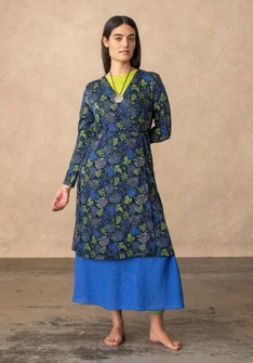 Robe "Krysantemum" en jersey de coton biologique/modal - indigo foncé