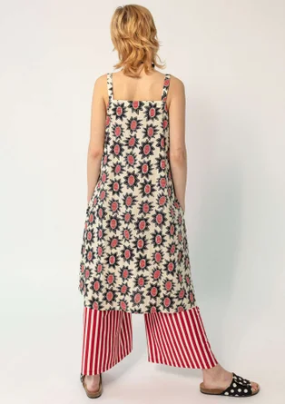 Robe "Afrodite" en coton biologique tissé - vanille