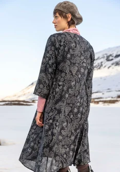 “Denali” woven organic cotton dress - black