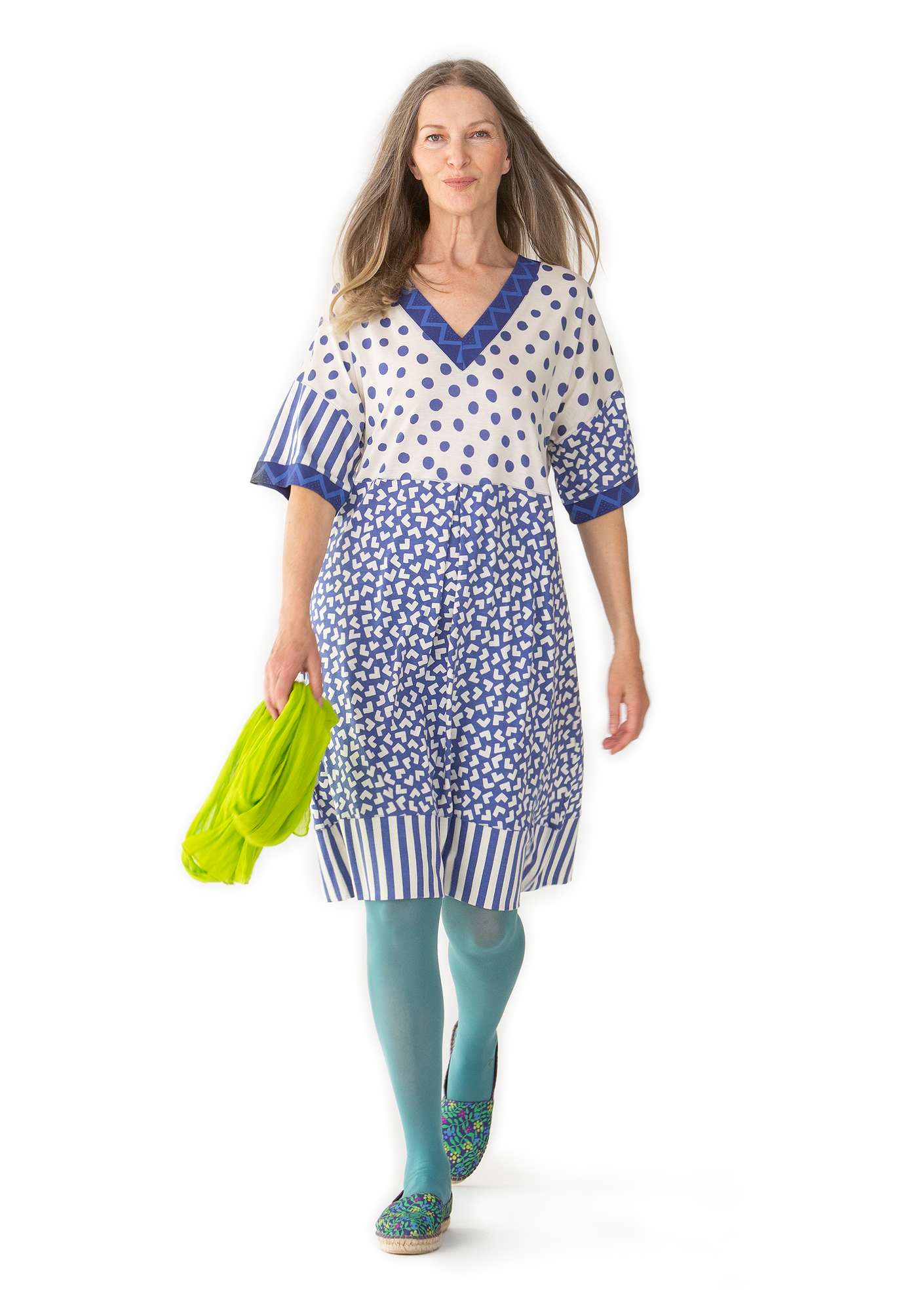 “Tricky” dress in modal/organic cotton sky blue thumbnail