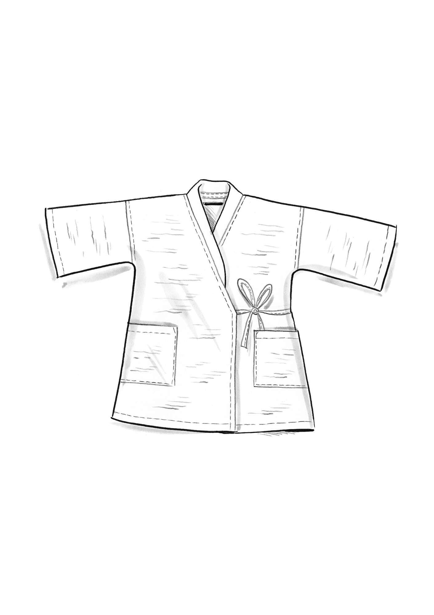 “Georgia” organic cotton kimono indigofera