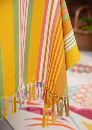 “Bolster” tablecloth in organic cotton - pineapple