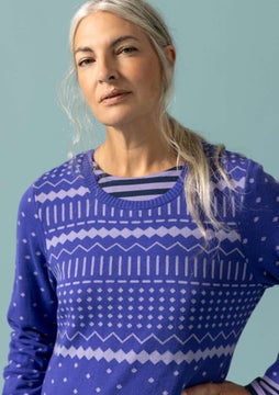 Elsie knit fabric tunic sky blue