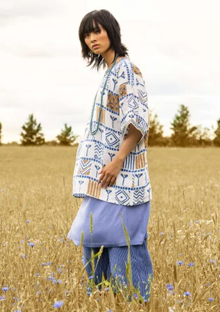 “Aditi” linen tunic - midnight blue