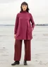 Tunique en jersey de coton biologique/modal/élasthanne (pourpre XS)