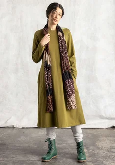 “Mona” cotton/elastane jersey dress - dark olive