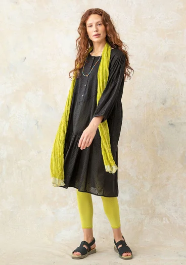 Webkleid aus Bio-Baumwolle - schwarz