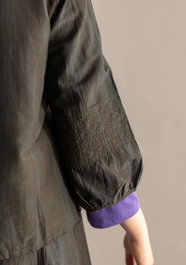 “Melody” organic cotton/silk blouse - agave