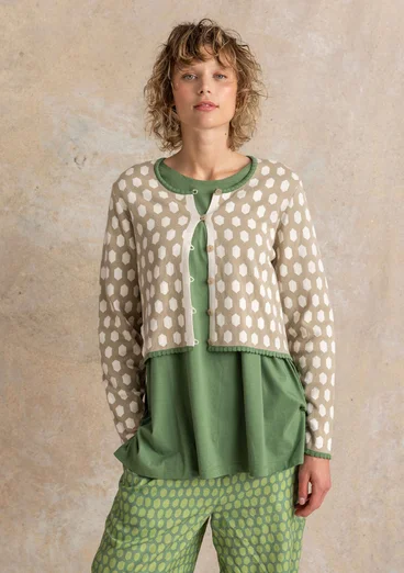 Strickjacke „Vendela“ aus Bio-/Recycling-Baumwolle - dunkelnatur