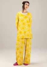 Tricot broek "Taiyoko" van lyocell/elastaan - goudenregen