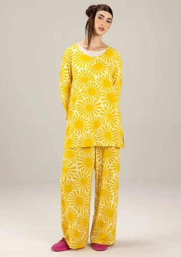 Jerseybukser "Taiyoko" i lyocell/elastan - guldregn