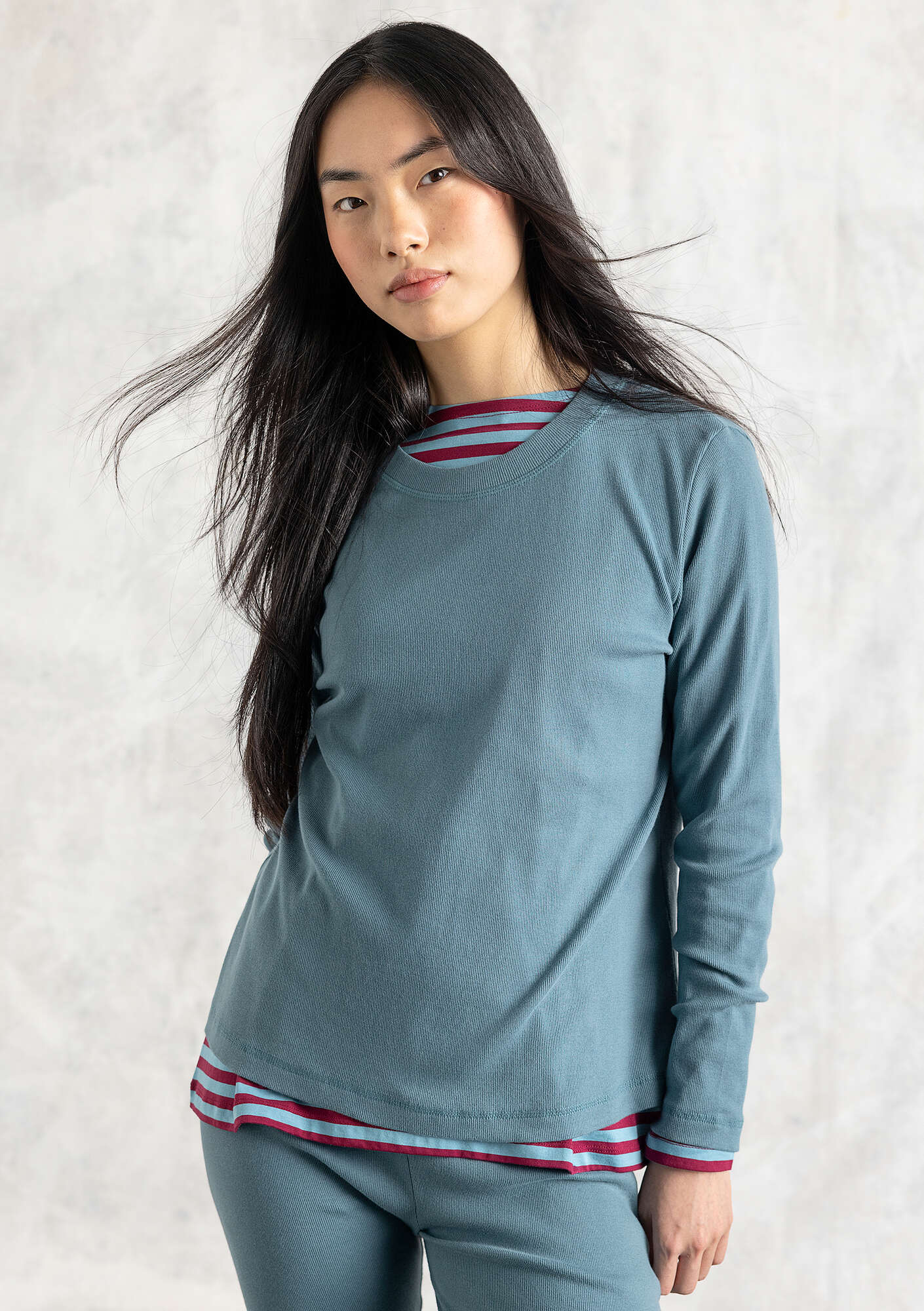 トップス Random Ribbed Organic Cotton Tops WJEUS19_celadongreen_0_grande.