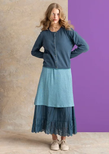 “Esme” organic/recycled cotton cardigan - indigo green