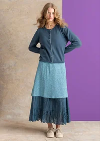 Cardigan "Esme" i økologisk/genanvendt bomuld - indigo grøn