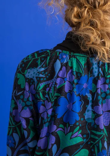 “Meadow” dress in woven organic/recycled cotton - black