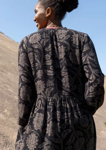 Robe tissé "Moonlight" en viscose/lin - noir