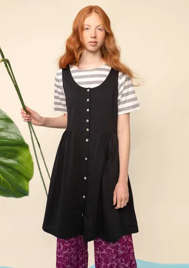 Robe "Lotus" en jersey de coton biologique - noir