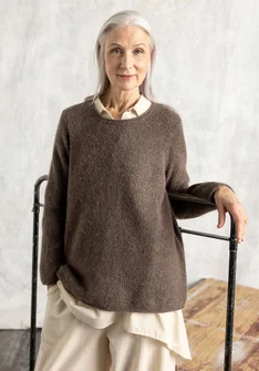 Favourite alpaca-blend sweater - light potato/melange