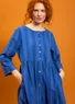 “Sofia” woven organic cotton dress (flax blue S)