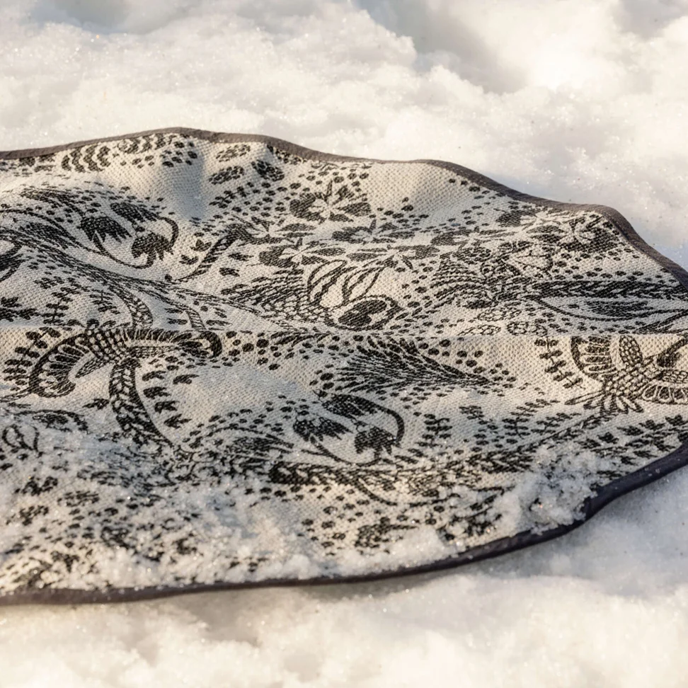 “Taiga” organic cotton Christmas tree mat - ash grey