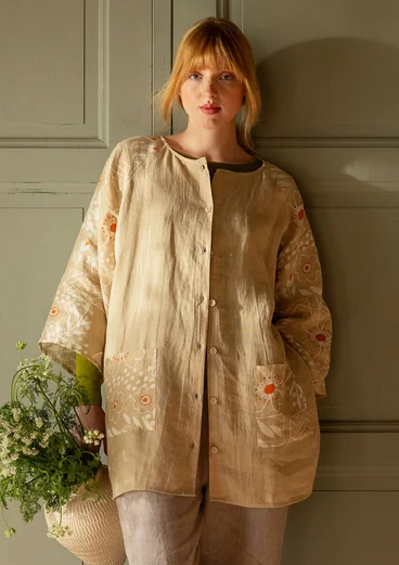 “Nemorosa” linen tunic - sandstone