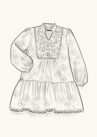“Hilda” woven organic cotton tunic - ecru