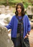 Organic/recycled cotton cardigan (brilliant blue XL)